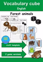 Vorschau - Spiele - Vocabulary cube / Bilderwürfel - Forest animals - Englisch (Spiel / Game) - Deckblatt