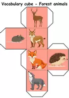 Vorschau - Spiele - Vocabulary cube / Bilderwürfel - Forest animals - Englisch (Spiel / Game) - Seite 2