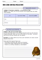 Vorschau - Arbeitsblätter - Den Aufbau von Fabeln untersuchen- Der Löwe und das Mäuschen (inkl. Musterlösung) - Seite 3