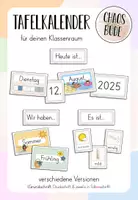 Vorschau - Anderer Materialtyp - Tafelkalender für die Grundschule (+Silbenschrift) - Deckblatt