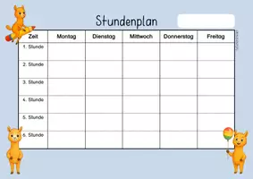 Vorschau - Arbeitsblätter - Alpakaklasse / Lamaklasse - Stundenplan - Seite 2