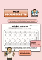 Vorschau - Arbeitsblätter - KUNST: Lerne deinen Deckfarbkasten besser kennen! (PDF) - Deckblatt