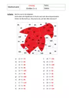 Vorschau - Arbeitsblätter - Arbeitsblatt Großes Einmaleins - Ausmalbild - Seite 1