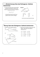 Vorschau - Arbeitsblätter - Wiederholung Klasse 9 - Satz des Pythagoras - Seite 3