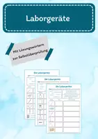 Vorschau - Arbeitsblätter - Laborgeräte - Gerätekunde - Deckblatt