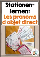 Vorschau - Arbeitsblätter - Stationenlernen: Pronoms d'objet direct (direkte Objektpronomen) - Deckblatt