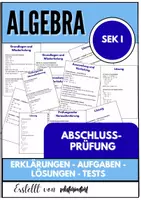 Vorschau - Unterrichtsreihen - Mathematik Abschlussprüfung Algebra – Aufgaben & Lösungen SEK I - Deckblatt