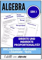 Vorschau - Unterrichtsreihen - Direkte & indirekte Proportionalität – Mathe-PPT mit Übungen SEK I - Deckblatt
