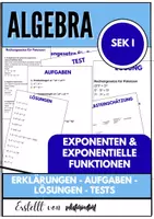 Vorschau - Unterrichtsreihen - Exponentielles Wachstum & Potenzgesetze – Mathe SEK I - Deckblatt