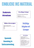 Vorschau - Arbeitsblätter - Mathe-Klausur: Halbjahresprüfung & Lernhilfe Algebra & Zahlen – SEK I - Seite 1