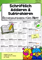 Vorschau - Arbeitsblätter - Schriftliche Addition & Subtraktion im Zahlenraum 1000 – Rechnen im Heft | Klasse 3 - Deckblatt