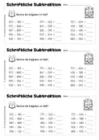 Vorschau - Arbeitsblätter - Schriftliche Subtraktion im ZR 1000 – Rechnen im Heft - Seite 3
