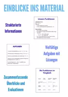 Vorschau - Unterrichtsreihen - Funktionen verstehen: Linear, Quadratisch & Exponentiell – SEK I - Seite 1