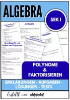 Vorschau - Unterrichtsreihen - Polynome & Faktorisieren einfach erklärt – Algebra verstehen SEK I - Deckblatt