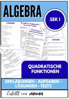 Vorschau - Unterrichtsreihen - Quadratische Funktionen einfach erklärt – Parabeln verstehen SEK I - Deckblatt
