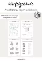 Vorschau - Arbeitsblätter - Würfel & Würfelgebäude - Arbeitsblätter - Deckblatt