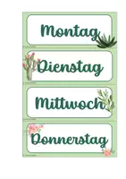 Vorschau - Anderer Materialtyp - Kaktus-Stundenplan – Bunt, Frisch & Individuell - Seite 1