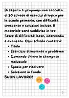 anteprima - Esercizi - Raccolta di materiali di matematica per la classe terza scuola primaria - Pagina 1