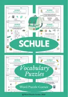 Vorschau - Arbeitsblätter - Schule: Vocabulary Puzzles for German Learners - Deckblatt