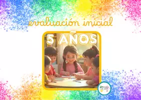 Vista previa - Hojas de trabajo - EVALUACIÓN INICIAL PARA NIÑOS Y NIÑAS DE 5 AÑOS - página 1