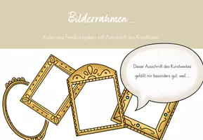 Vorschau - Bildkarten - Bilderrahmen Methode - Rückmeldung im Kunstunterricht - Deckblatt