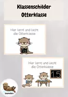 Vorschau - Anderer Materialtyp - Klassentürschilder mit Bezeichnung für deine Otterklasse - Deckblatt