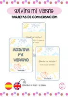 Vista previa - Tarjetas / Manipulativos - TARJETAS DE CONVERSACIÓN ADIVINA MI VERANO - Portada