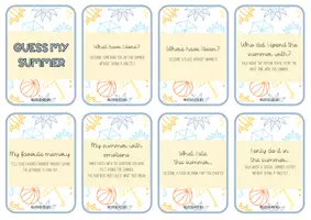 Vista previa - Tarjetas / Manipulativos - TARJETAS DE CONVERSACIÓN ADIVINA MI VERANO - página 2