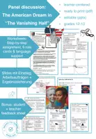 Vorschau - Arbeitsblätter - Panel discussion: The American Dream in the novel "The Vanishing Half" by Brit Bennett - Deckblatt