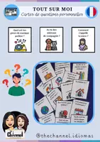 Vista previa - Juegos / Gamificación - TOUT SUR MOI – Cartes de questions personnelles - Portada