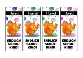 Vorschau - Mal- und Bastelvorlagen - Eichhörnchenklasse Lesezeichen als Geschenk zur Einschulung - Seite 3