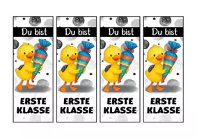 Vorschau - Mal- und Bastelvorlagen - Entenklasse Lesezeichen als Geschenk zur Einschulung - Seite 2