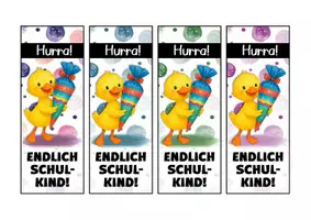 Vorschau - Mal- und Bastelvorlagen - Entenklasse Lesezeichen als Geschenk zur Einschulung - Seite 3