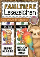 Vorschau - Mal- und Bastelvorlagen - Faultierklasse Lesezeichen als Geschenk zur Einschulung - Deckblatt