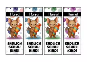 Vorschau - Mal- und Bastelvorlagen - Fledermausklasse Lesezeichen als Geschenk zur Einschulung - Seite 3