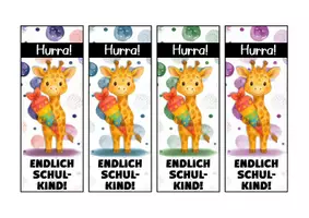 Vorschau - Mal- und Bastelvorlagen - Giraffenklasse Lesezeichen als Geschenk zur Einschulung - Seite 3
