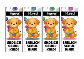 Vorschau - Mal- und Bastelvorlagen - Hundeklasse Lesezeichen als Geschenk zur Einschulung - Seite 3