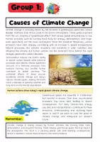 Vorschau - Arbeitsblätter - Climate Change Effects Gruppenarbeit Englischunterricht - Seite 1