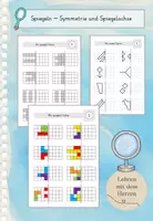 Vorschau - Arbeitsblätter - Spiegeln - Symmetrie und Spiegelachse - Deckblatt