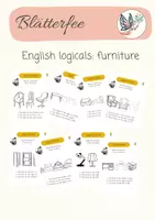Vorschau - Arbeitsblätter - English logicals: furniture I Leseverstehen - Deckblatt