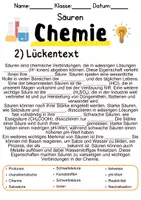 Vorschau - Unterrichtsreihen - Säuren – Informationen und Aufgaben - Seite 1