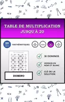 Aperçu - Feuilles d'exercices - Domino | Table de multiplication jusqu'à 20 | Activité Mathématique - Page de couverture