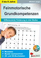 Vorschau - Arbeitsblätter - Feinmotorische Grundkompetenzen | Anfangsunterricht Kindergarten Vorschule Grundschule Klasse 1-2 | Feinmotorik, Auge-Hand-Koordination, Mandalas, Muster, Buchstaben, 3D - Deckblatt