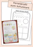 Vorschau - Arbeitsblätter - Meine Ferien - Sommerferien-Profil für den Schulstart - Deckblatt