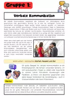 Vorschau - Stationenlernen - Kommunikation Gruppenarbeit: verbal, nonverbal, paraverbal - Seite 1