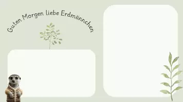 Vorschau - Präsentationen/Tafelbilder - Begrüßungsbild Klassentier Erdmännchen (Digitale Tafel) - Seite 1