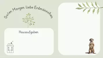 Vorschau - Präsentationen/Tafelbilder - Begrüßungsbild Klassentier Erdmännchen (Digitale Tafel) - Seite 2