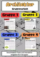 Vorschau - Stationenlernen - Architektur Gruppenarbeit: Raumwirkung, Stile, Entwurf - Deckblatt