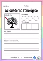 Vista previa - Hojas de trabajo - Cuadernillo Fono Lectoescritura (100 Actividades) - página 2