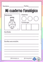 Vista previa - Hojas de trabajo - Cuadernillo Fono Lectoescritura (100 Actividades) - página 3